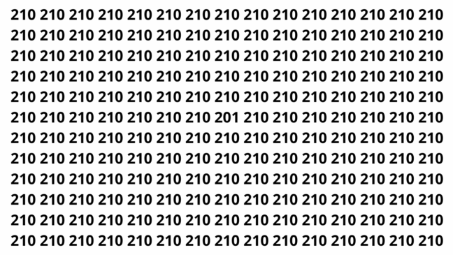 Teste sua percepção e descubra onde está o número diferente
