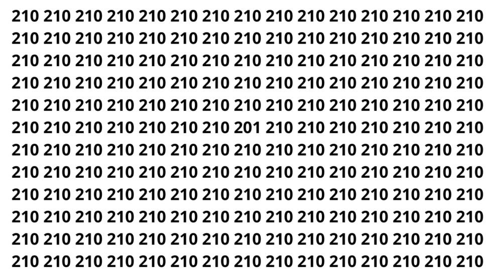 Teste sua percepção e descubra onde está o número diferente Teste sua percepção e descubra onde está o número diferente