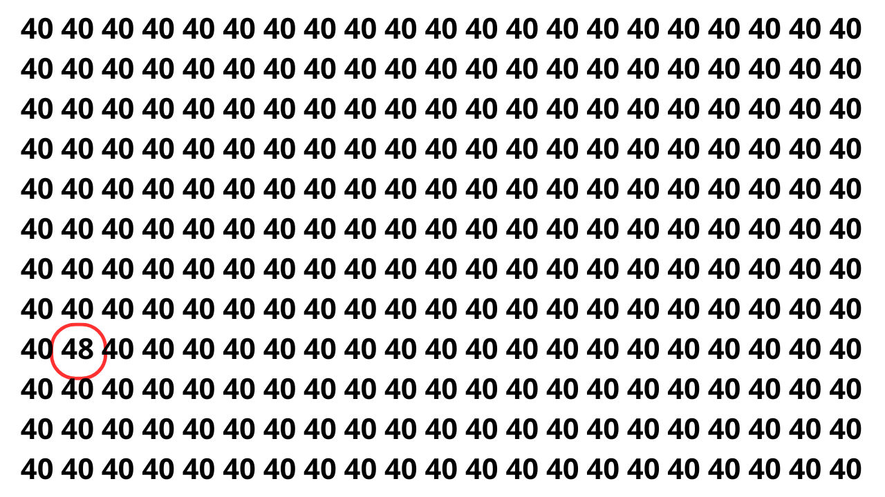 Puzzle rápido: será que você identifica o número diferente em segundos?