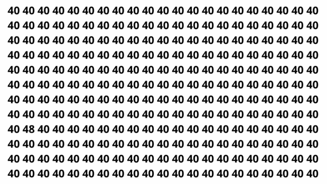 Puzzle rápido: será que você identifica o número diferente em segundos?