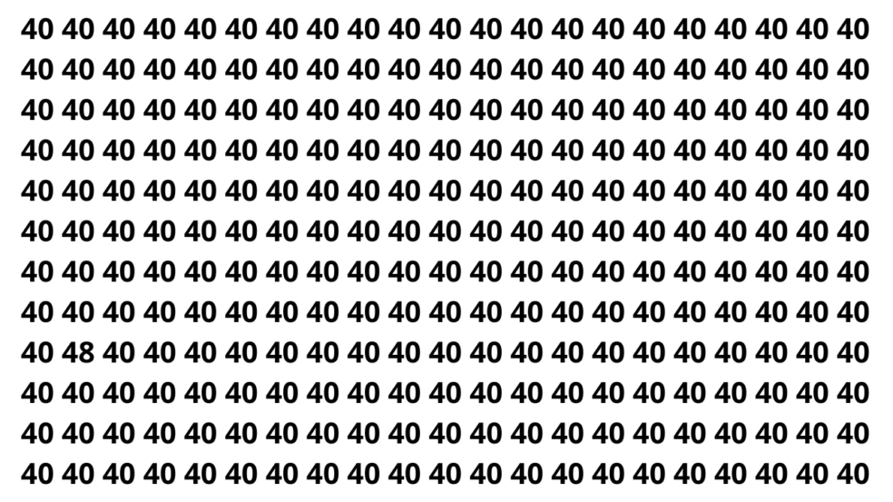 Puzzle rápido: será que você identifica o número diferente em segundos?