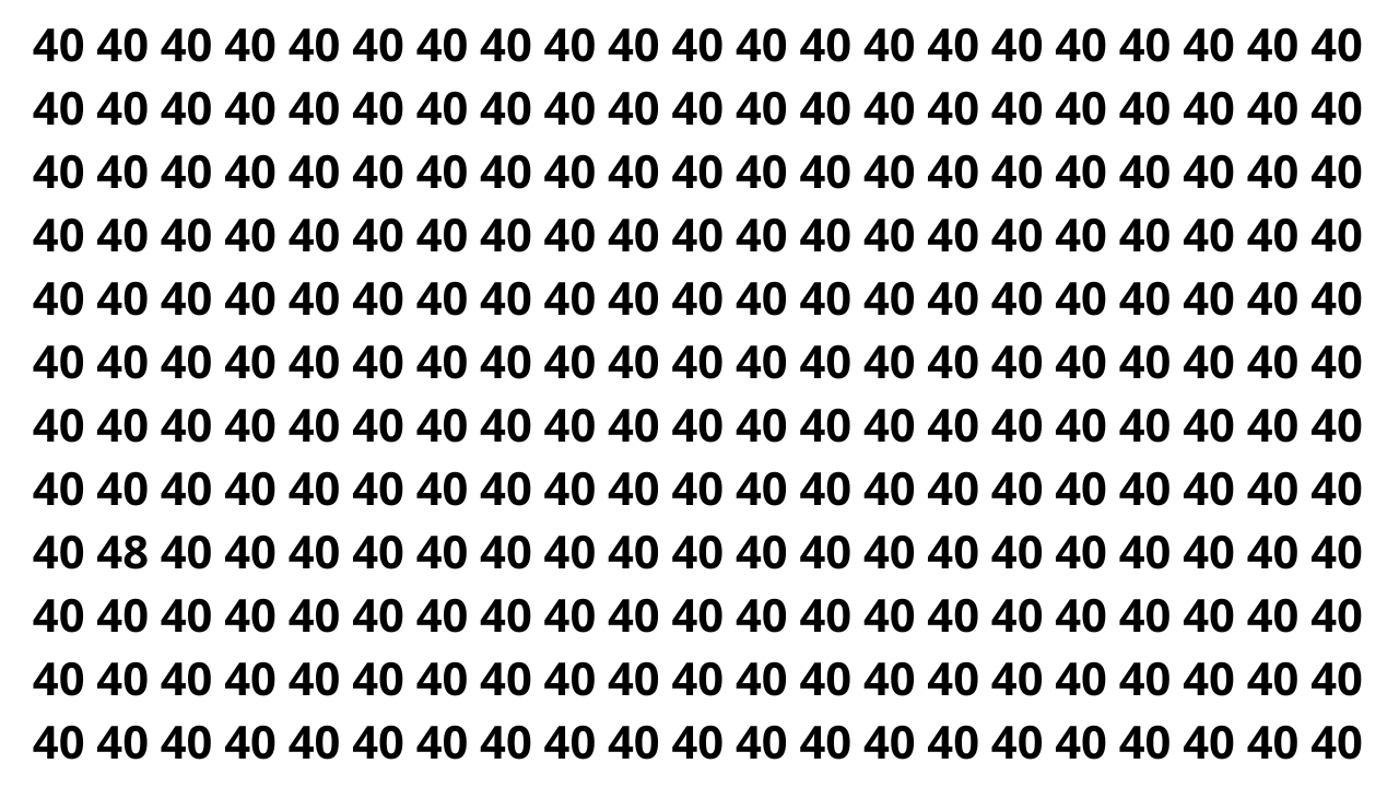 Puzzle rápido: será que você identifica o número diferente em segundos?