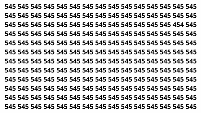 Apenas os mais atentos identificam o número 454 rapidamente