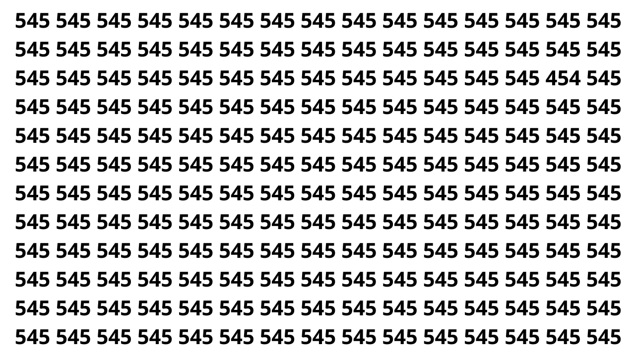 Apenas os mais atentos identificam o número 454 rapidamente