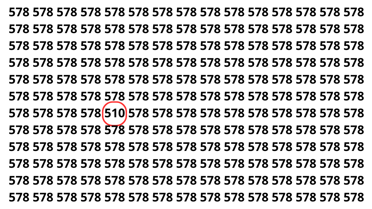 Você tem visão de águia? Encontre número escondido rapidamente