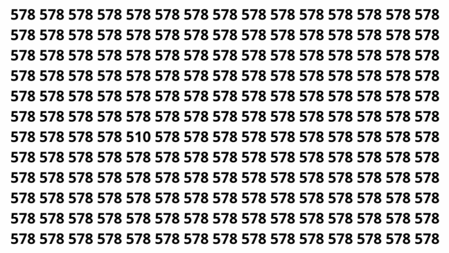 Você tem visão de águia? Encontre número escondido rapidamente