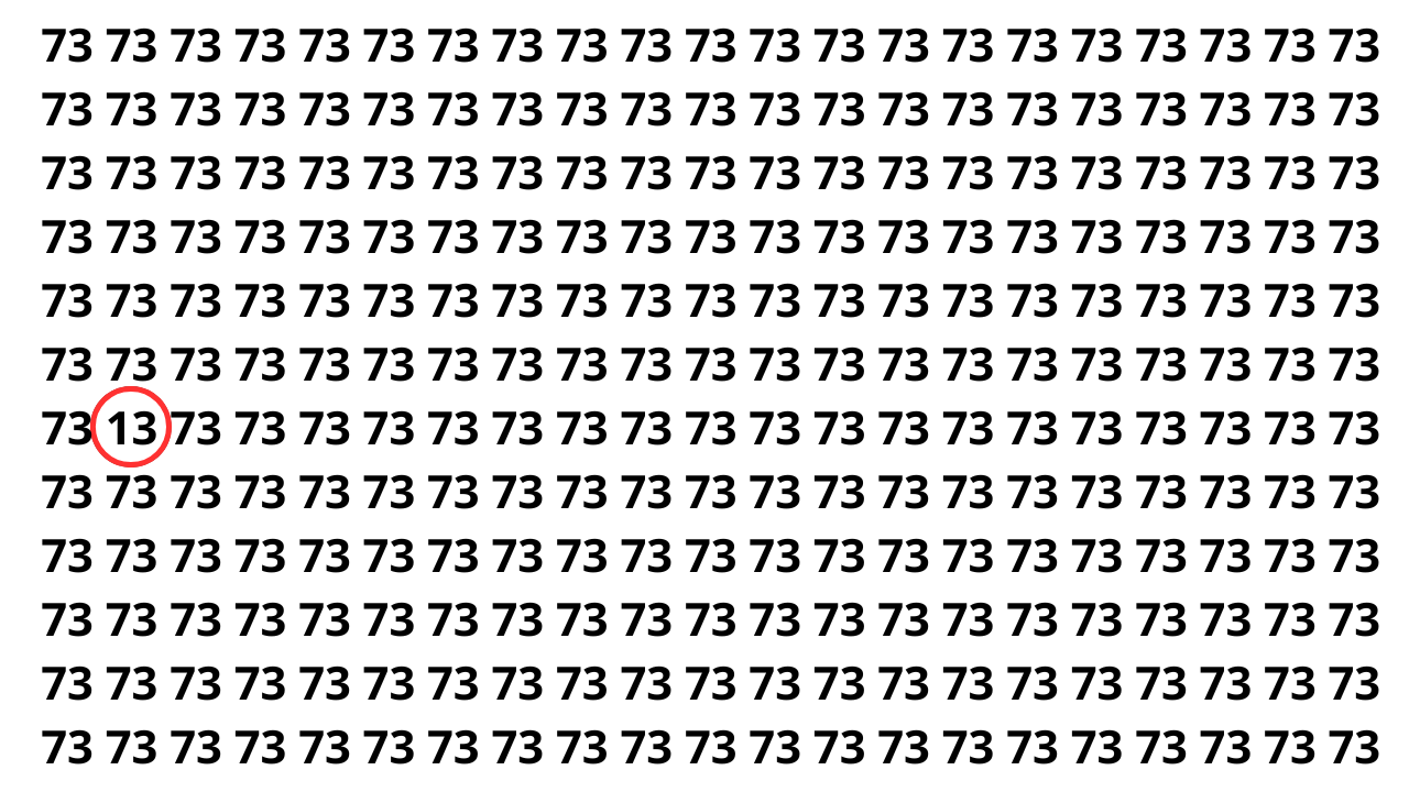 Tem um número escondido aqui e você só tem 7 segundos para encontrar