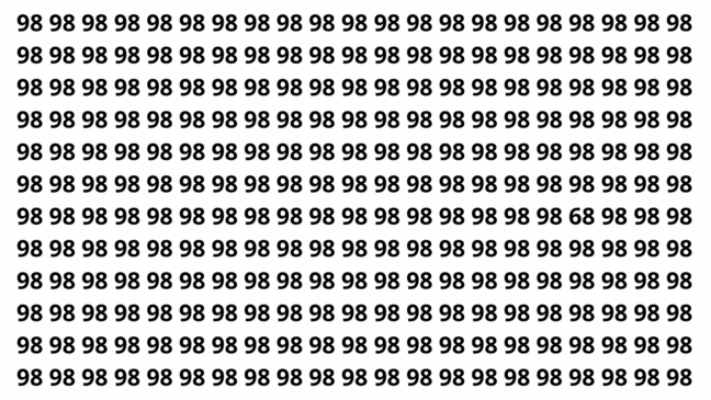 Você vê o número 68 camuflado na imagem ou cai na ilusão?