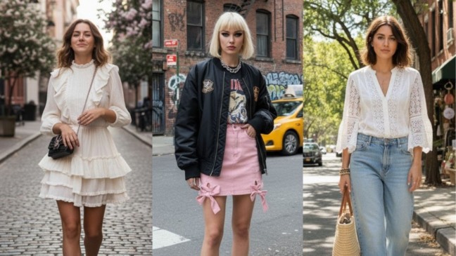 Laços e babados invadem o street style e viram símbolo de atitude