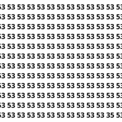 Encontre o n&uacute;mero 35 entre v&aacute;rios 53 em menos de 8 segundos