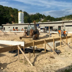 Obras do Novo Terminal Rodoviário do Caramujo