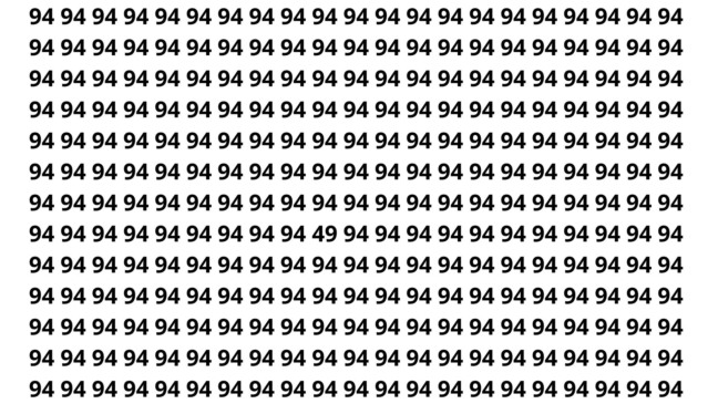 Encontre o número escondido entre vários 94