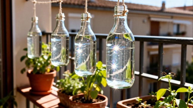 Deixe garrafas com água e vinagre penduradas na varanda e o resultado vai te surpreender