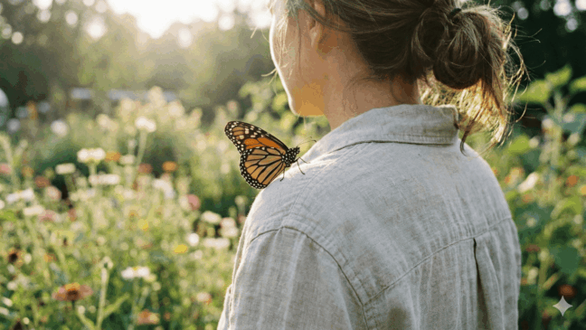 Quando ela pousa diretamente na pele, algumas tradições entendem como um lembrete de mudanças internas em andamento