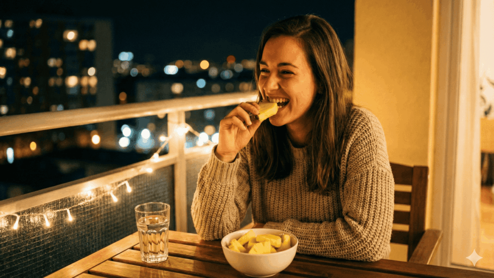 Muitas pessoas associam comer qualquer fruta à noite ao ato de engordar