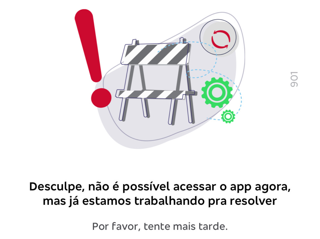 Aplicativo do banco está fora do ar nesta sexta-feira (12). Aplicativo do banco está fora do ar nesta sexta-feira (12).