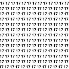 Encontre o n&uacute;mero escondido entre dezenas de 17 em segundos