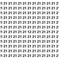 Encontre o número 12 entre os 21 em 6 segundos