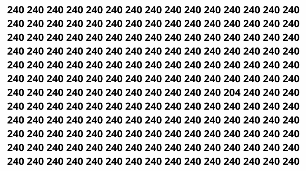 Consegue achar o intruso entre dezenas de 240 em 5 segundos? Consegue achar o intruso entre dezenas de 240 em 5 segundos?