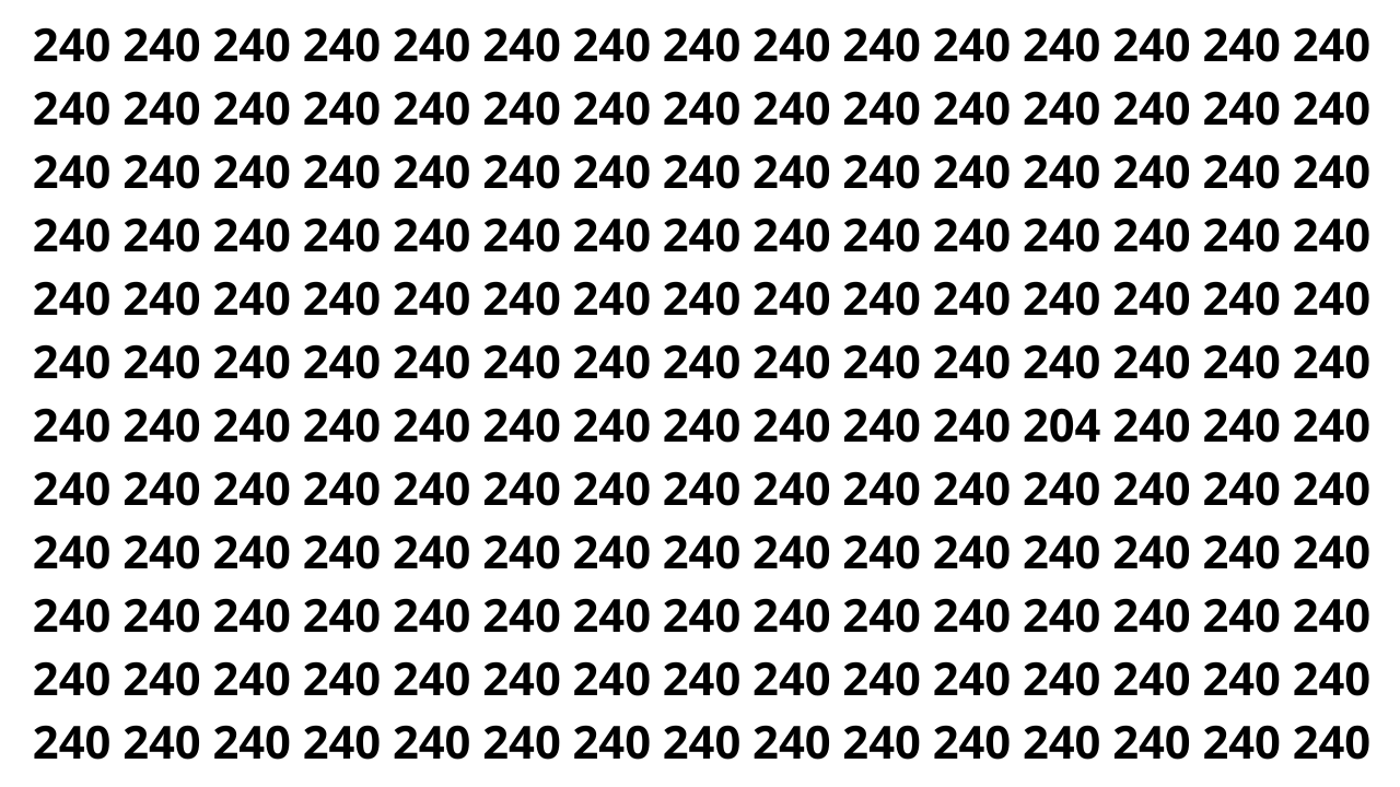 Consegue achar o intruso entre dezenas de 240 em 5 segundos?