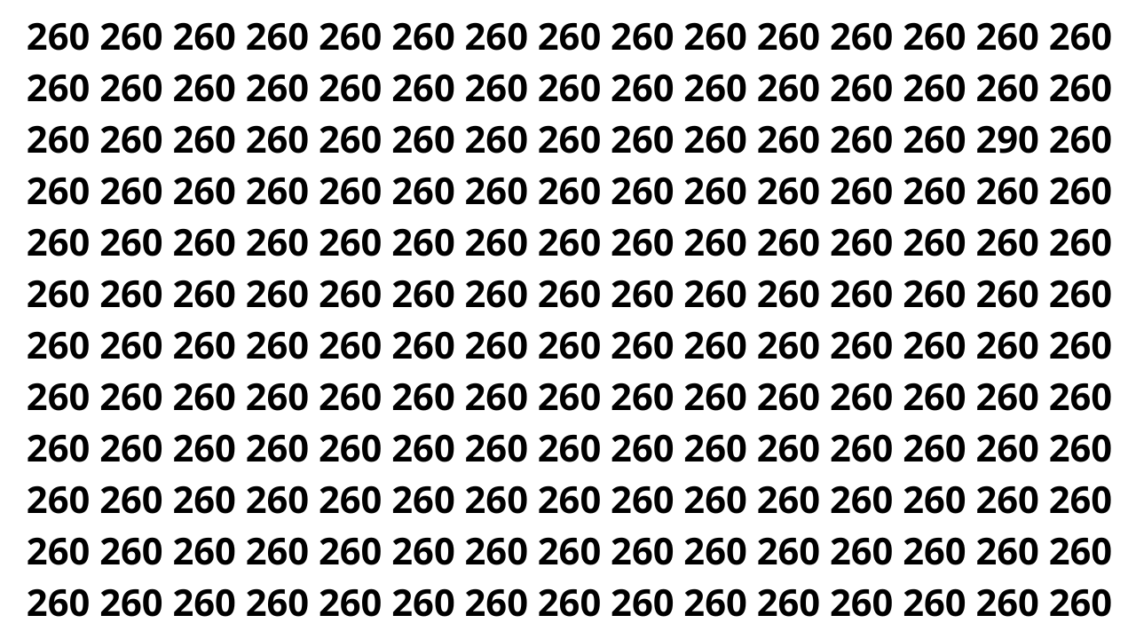 Encontre o n&uacute;mero 290 em 8 segundos nesta ilus&atilde;o de &oacute;tica