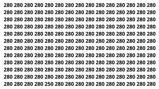 Número intruso: desafie sua atenção entre os 280