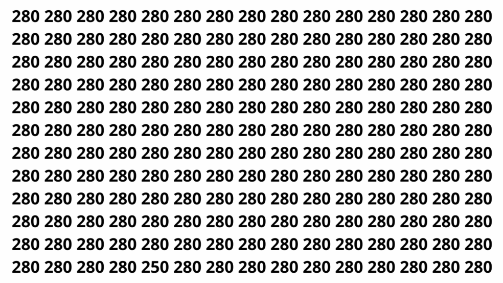 Número intruso: desafie sua atenção entre os 280 Número intruso: desafie sua atenção entre os 280