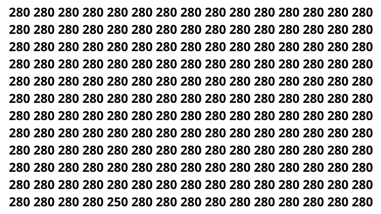 Número intruso: desafie sua atenção entre os 280