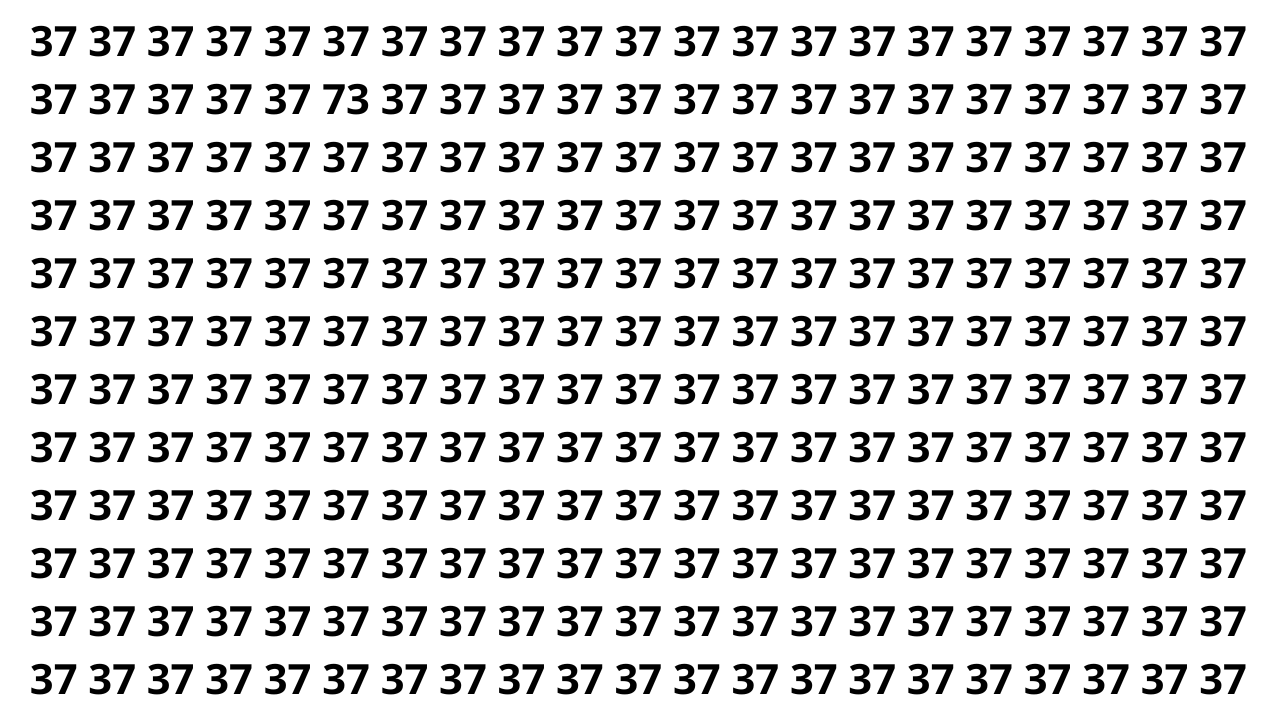 Você tem 8 segundos para encontrar o número diferente nesta sequência