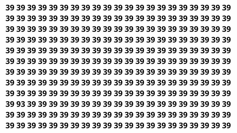 Onde está o número diferente nesta ilusão de ótica? Onde está o número diferente nesta ilusão de ótica?