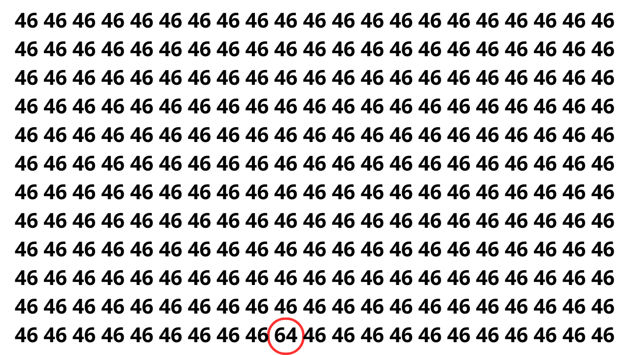 Encontre o n&uacute;mero escondido neste desafio visual em 6 segundos