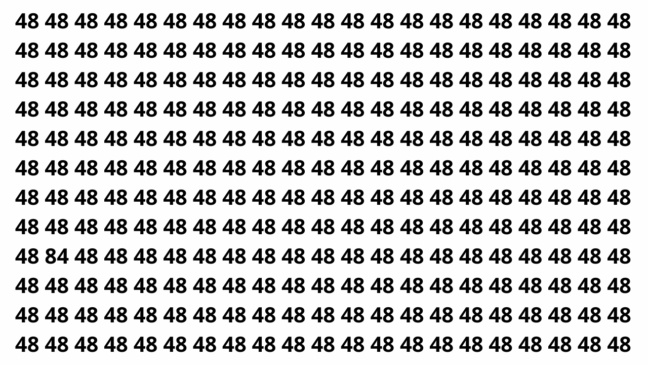 Encontre o número diferente em 7 segundos neste desafio visual