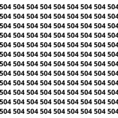 Treine sua atenção procurando o número camuflado entre vários 504