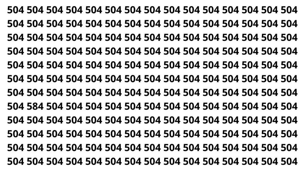 Treine sua atenção procurando o número camuflado entre vários 504