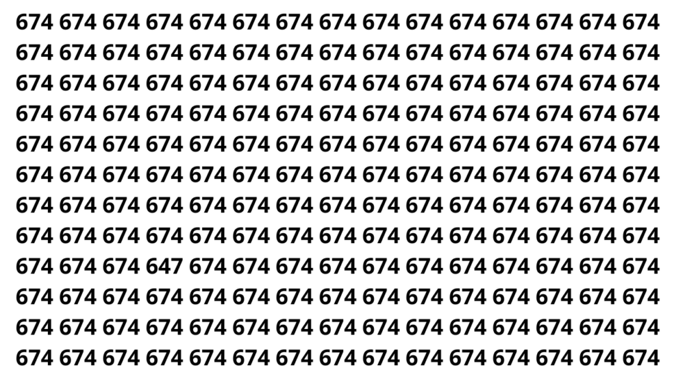 Encontre o número que foge do padrão em 5 segundos Encontre o número que foge do padrão em 5 segundos