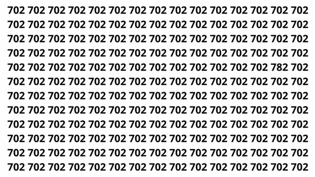 Só os rápidos conseguem achar o número diferente neste desafio