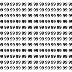 Encontre o número 66 escondido entre vários 99 em 5 segundos