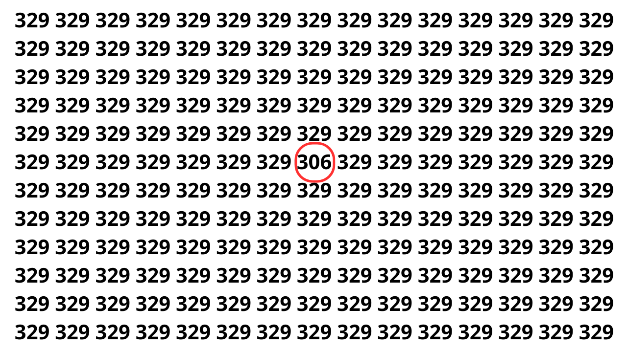 Só os mais rápidos acham o 306 neste desafio visual