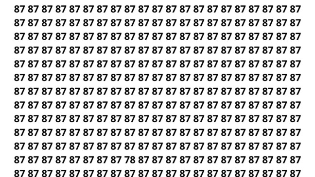 Você é rápido o suficiente para localizar o número escondido