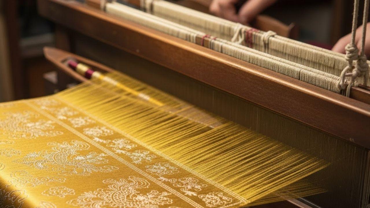 A pe&ccedil;a de roupa que j&aacute; foi fabricada com fios de ouro