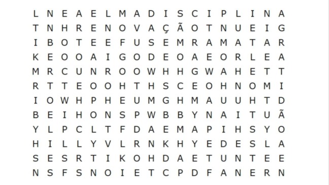 Você consegue encontrar as 4 palavras em 40 segundos?