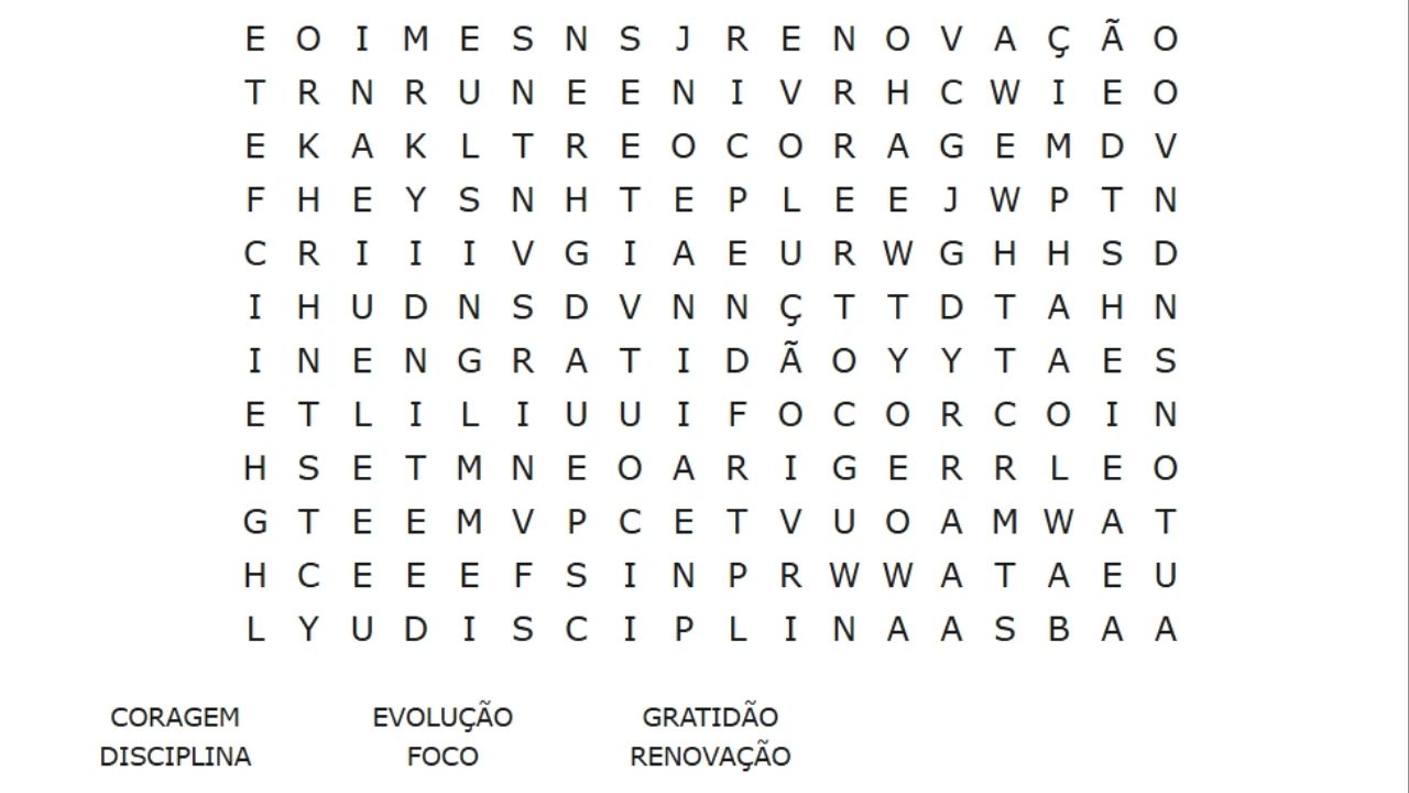 Voc&ecirc; consegue encontrar essas 6 palavras no ca&ccedil;a-palavras?