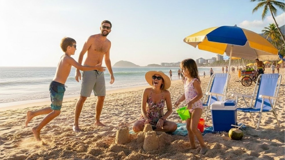 Quanto custa um dia de praia com a família?