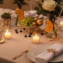 Mesa de Ano Novo linda e prática com o que você já tem em casa