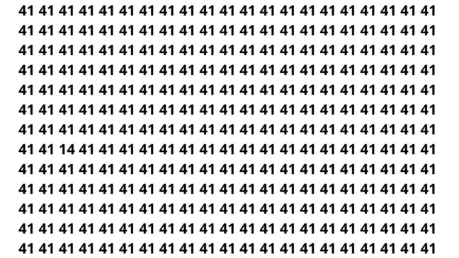 Apenas poucos conseguem achar o número secreto entre tantos 41
