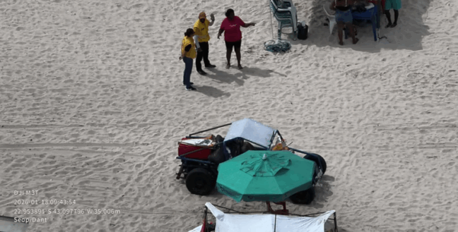 Fiscalização com drones na Praia de Piratininga
