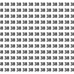 Encontre o 83 entre os números 38 em menos de 5 segundos