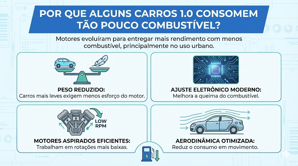 Motivos pelos quais alguns carros consomem t&atilde;o pouco
