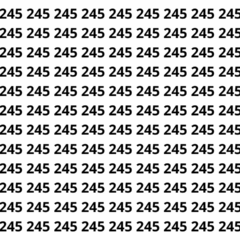 Encontre o número 250 entre os números 245 em menos de 5 segundos