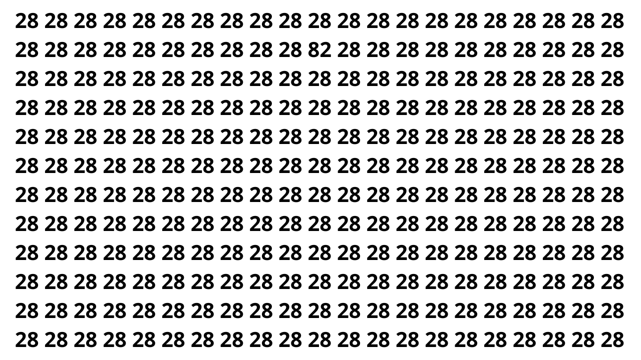 Encontre o n&uacute;mero diferente nesta sequ&ecirc;ncia em 8 segundos